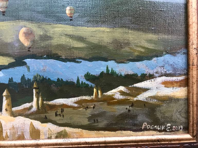 Original Photorealism Travel Painting by Evgeniya Roslik