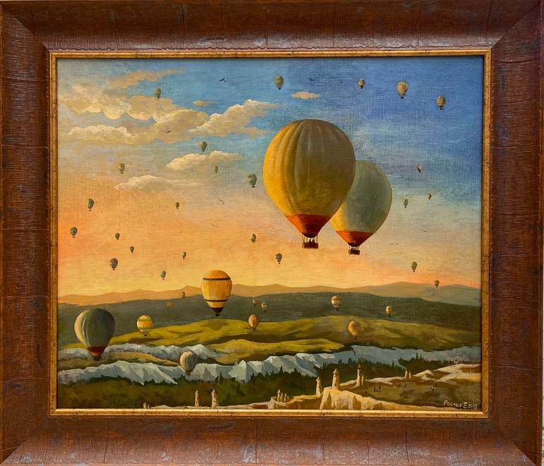 Original Photorealism Travel Painting by Evgeniya Roslik