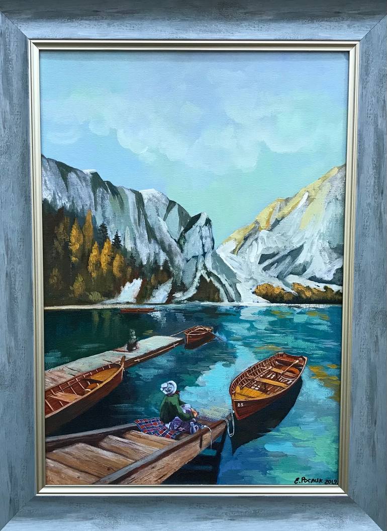 Original Photorealism Nature Painting by Evgeniya Roslik