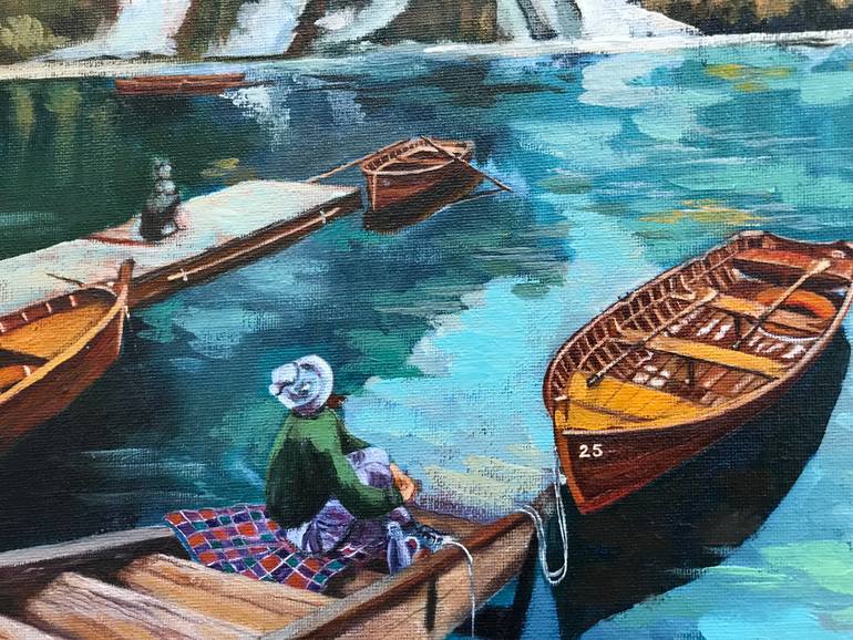 Original Photorealism Nature Painting by Evgeniya Roslik
