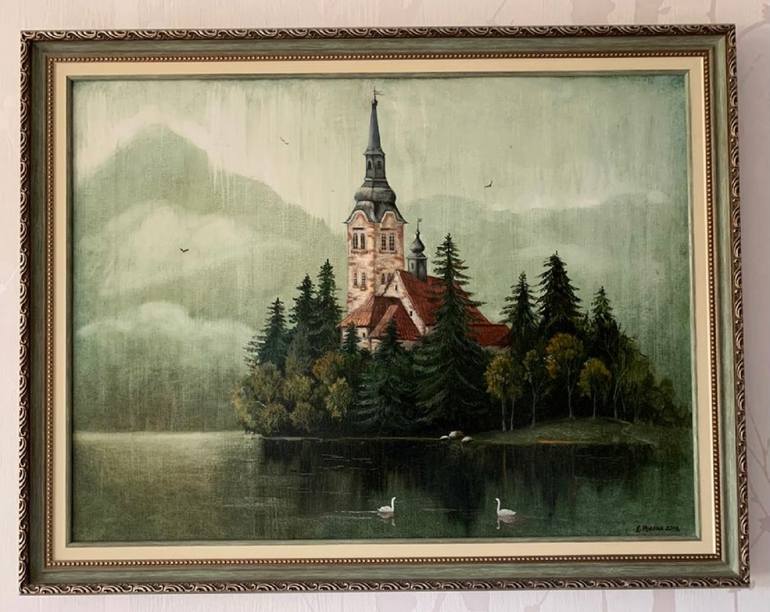Original Photorealism Nature Painting by Evgeniya Roslik