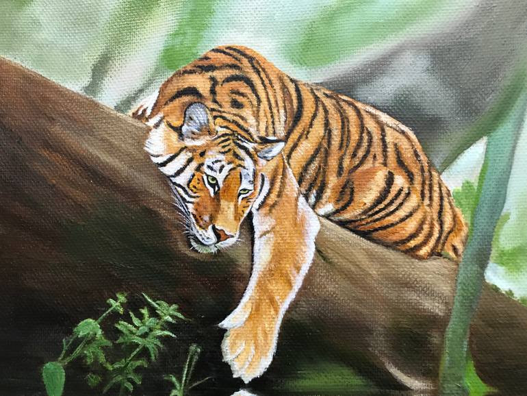 Original Impressionism Animal Painting by Evgeniya Roslik