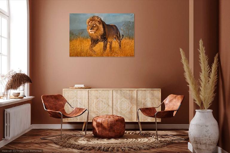 Original Photorealism Animal Painting by Evgeniya Roslik