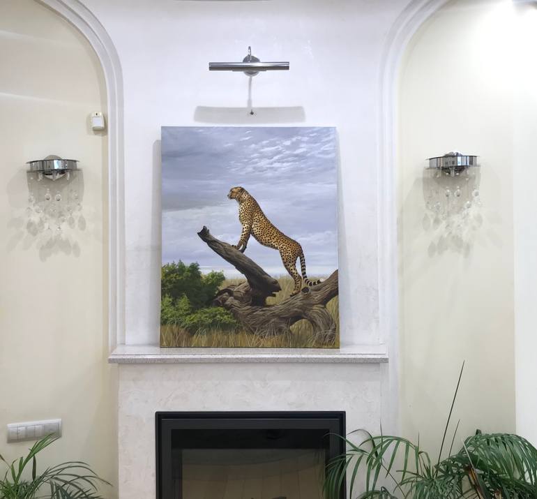 Original Photorealism Animal Painting by Evgeniya Roslik