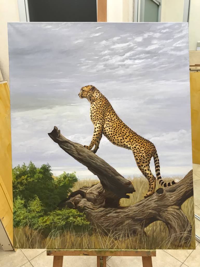Original Photorealism Animal Painting by Evgeniya Roslik