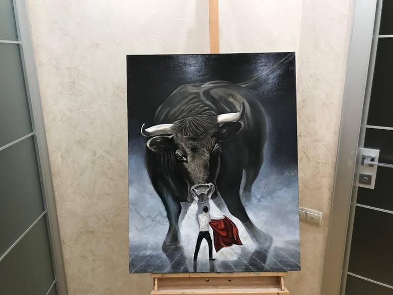 Original Photorealism Animal Painting by Evgeniya Roslik