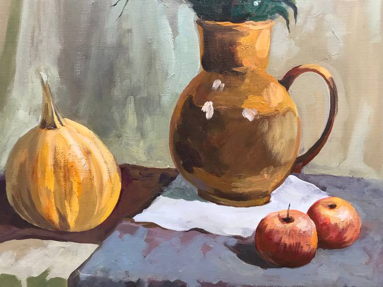 Original Photorealism Still Life Painting by Evgeniya Roslik
