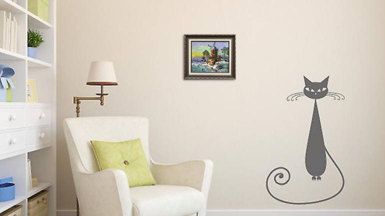 Original Abstract Landscape Painting by Evgeniya Roslik