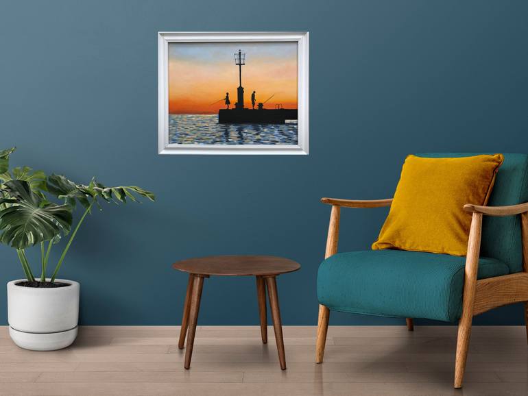 Original Impressionism Seascape Painting by Evgeniya Roslik