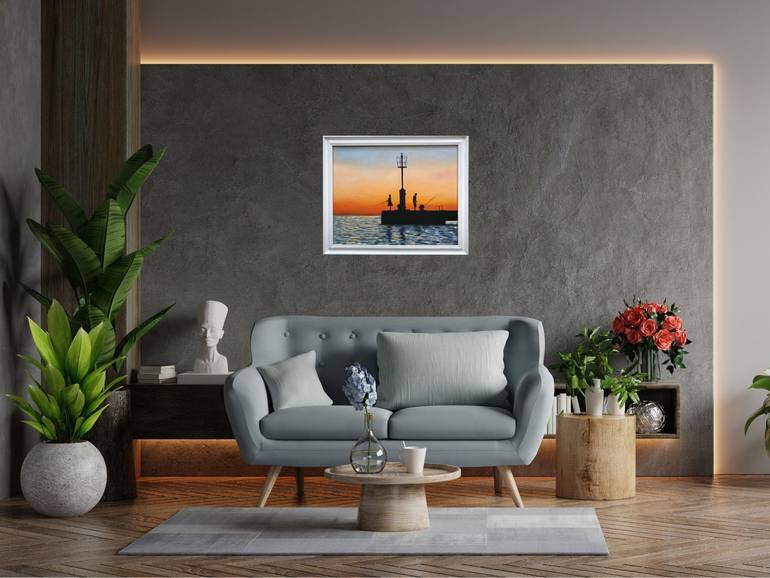 Original Impressionism Seascape Painting by Evgeniya Roslik