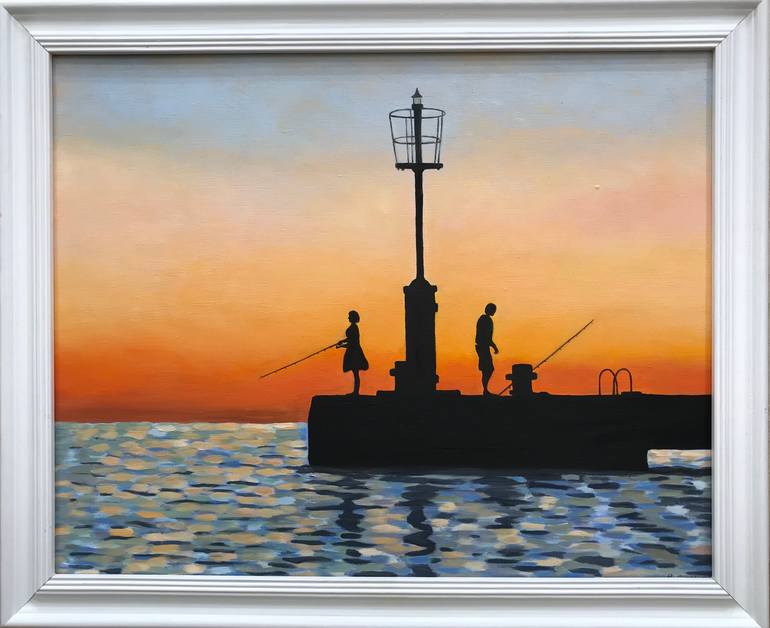 Original Impressionism Seascape Painting by Evgeniya Roslik