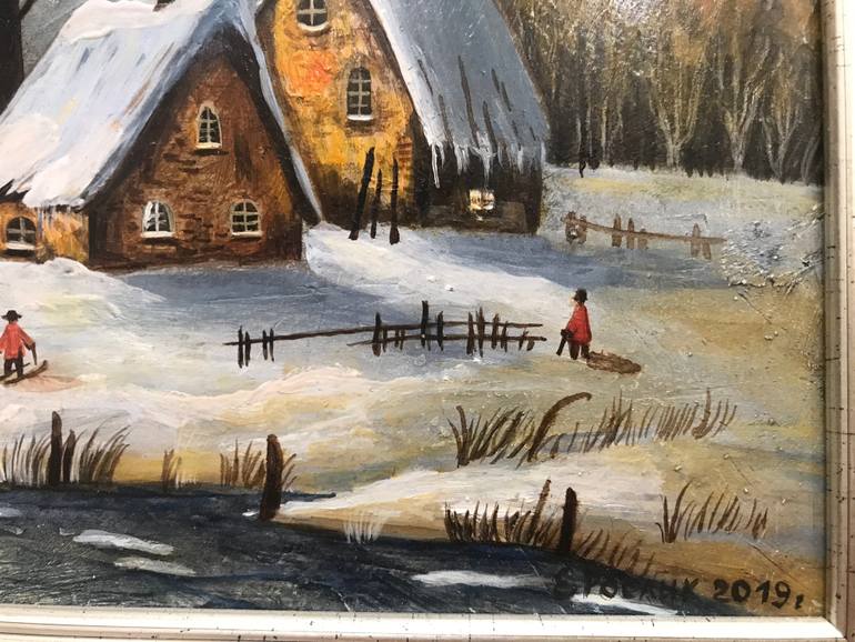 Original Illustration Landscape Painting by Evgeniya Roslik