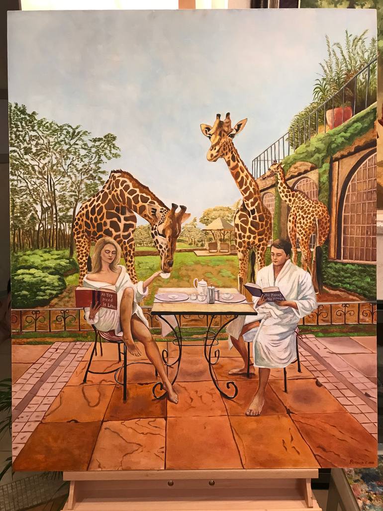 Original Photorealism Animal Painting by Evgeniya Roslik