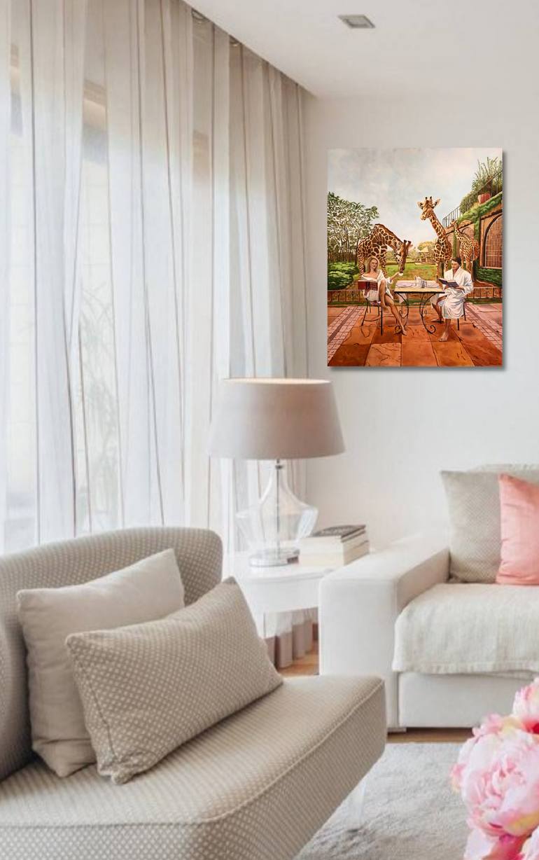 Original Photorealism Animal Painting by Evgeniya Roslik