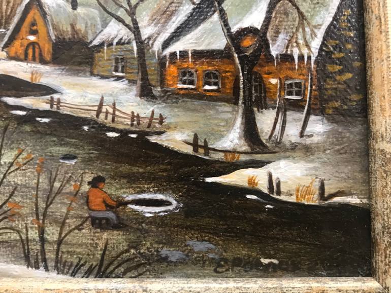 Original Illustration Landscape Painting by Evgeniya Roslik