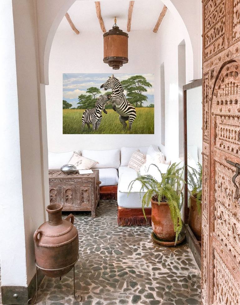 Original Photorealism Animal Painting by Evgeniya Roslik