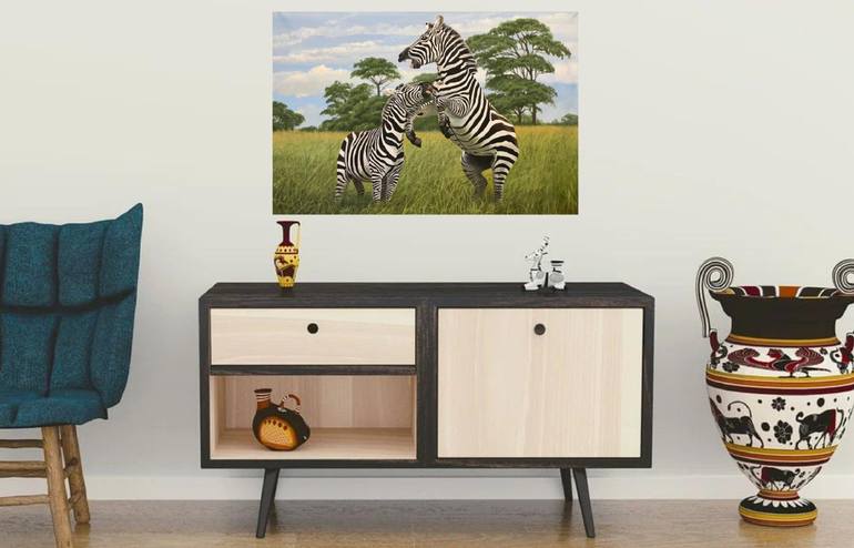 Original Photorealism Animal Painting by Evgeniya Roslik