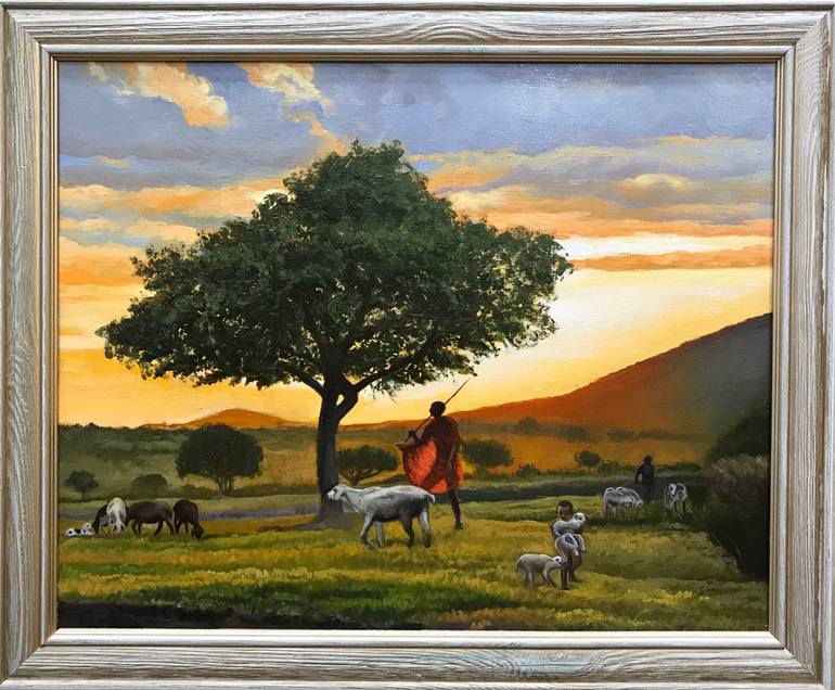 Original Photorealism Landscape Painting by Evgeniya Roslik
