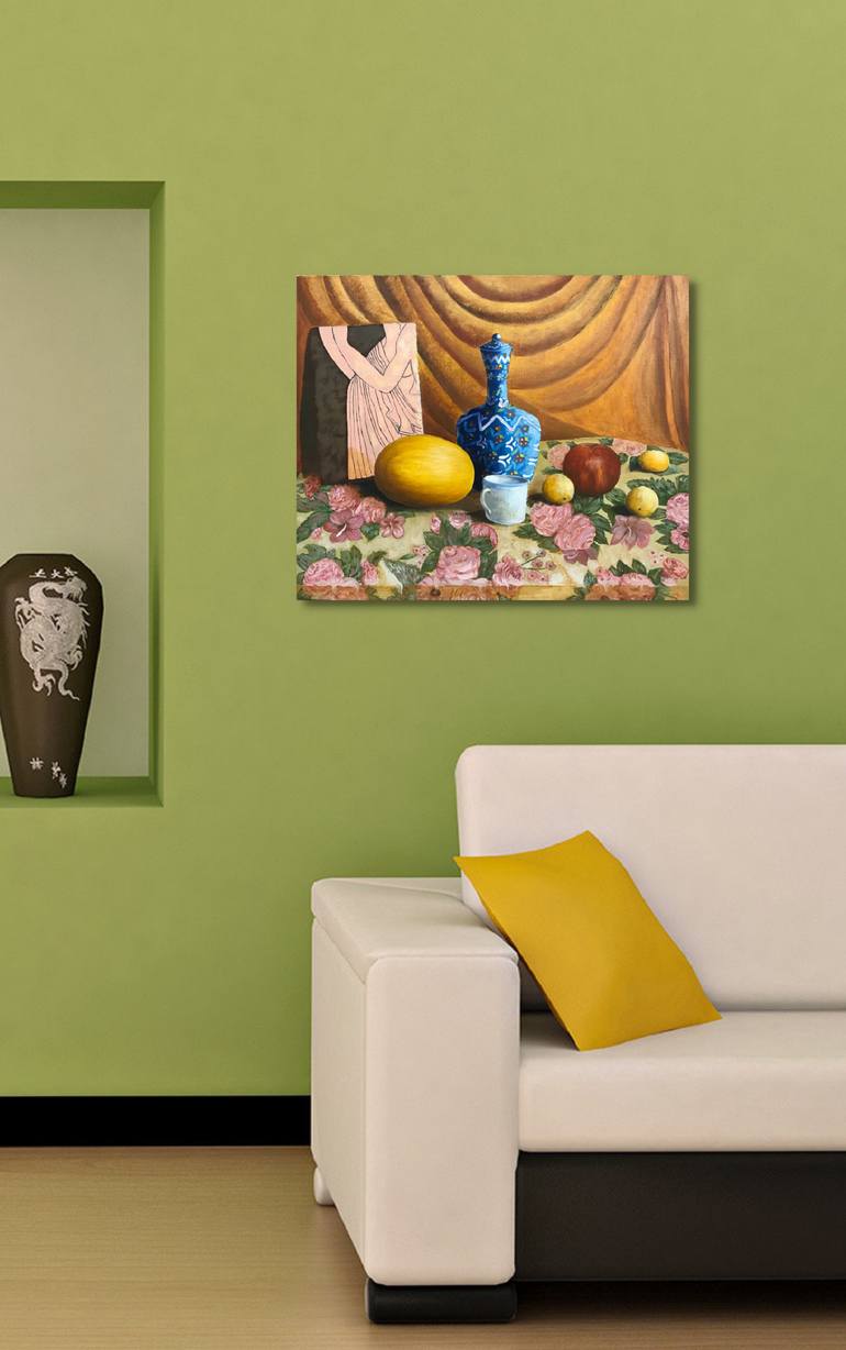 Original Impressionism Still Life Painting by Evgeniya Roslik