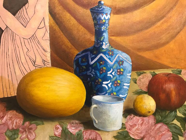 Original Impressionism Still Life Painting by Evgeniya Roslik