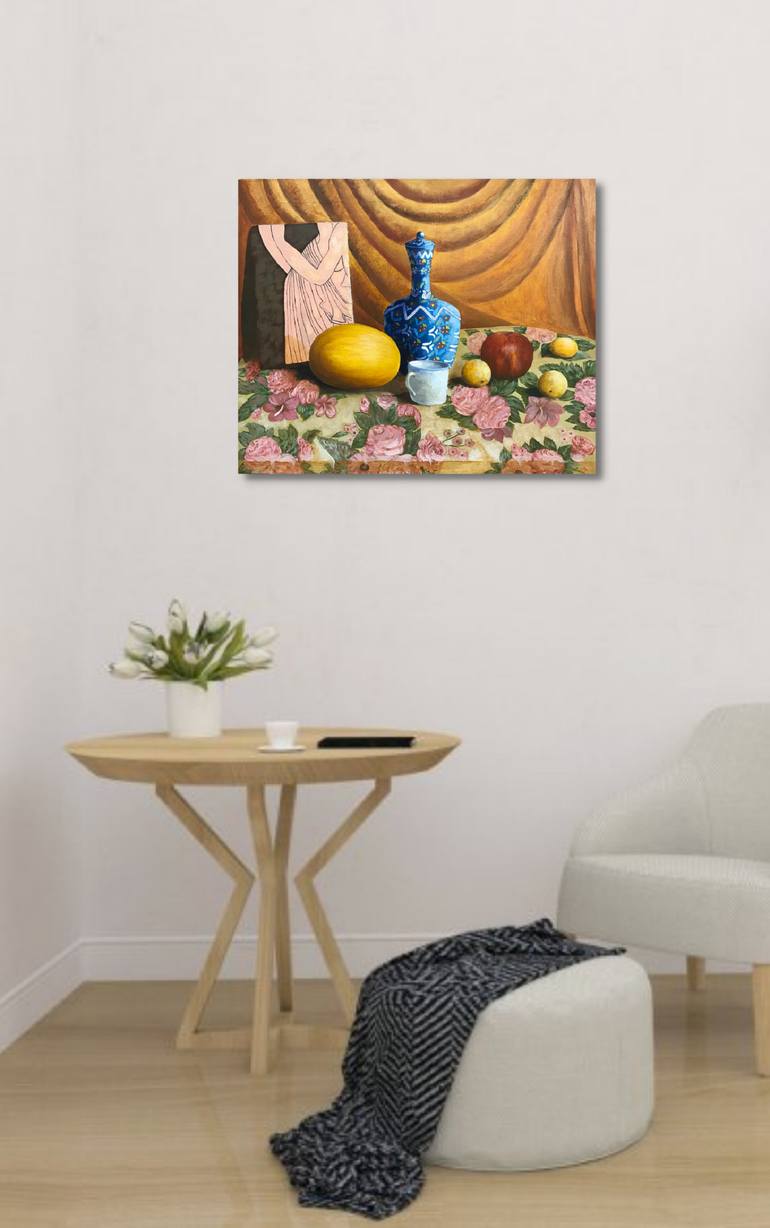 Original Impressionism Still Life Painting by Evgeniya Roslik