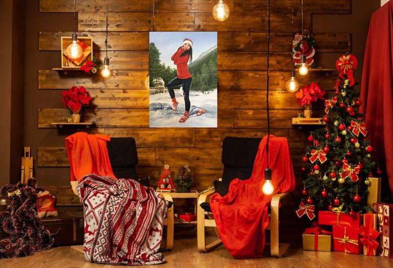 Original Realism People Painting by Evgeniya Roslik