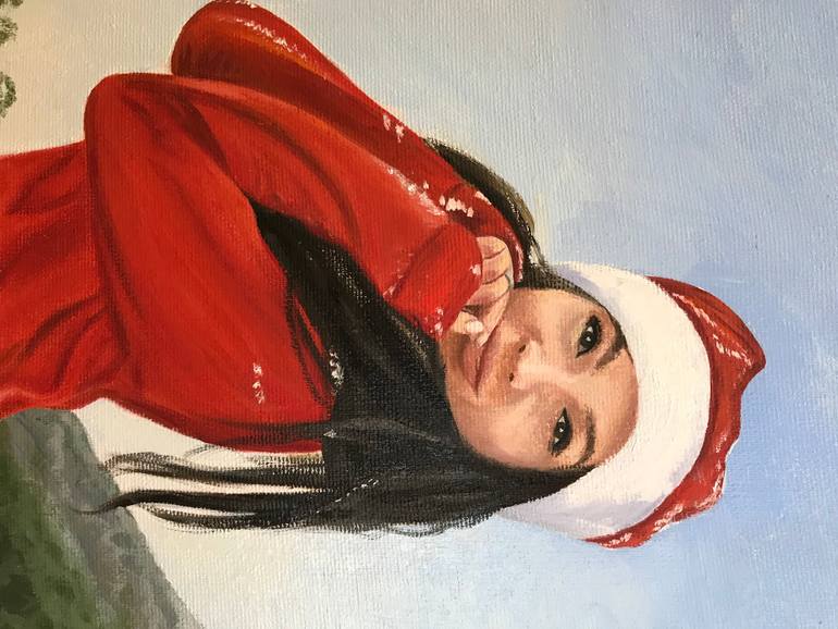 Original Realism People Painting by Evgeniya Roslik