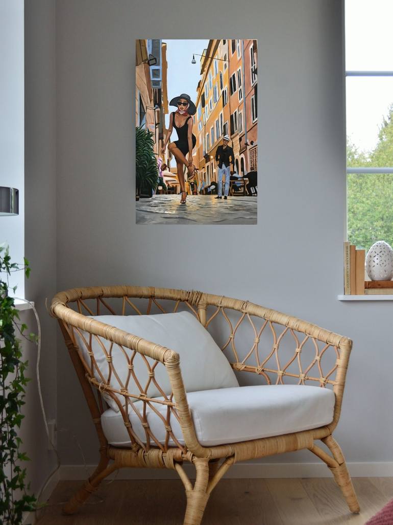 Original Realism Men Painting by Evgeniya Roslik