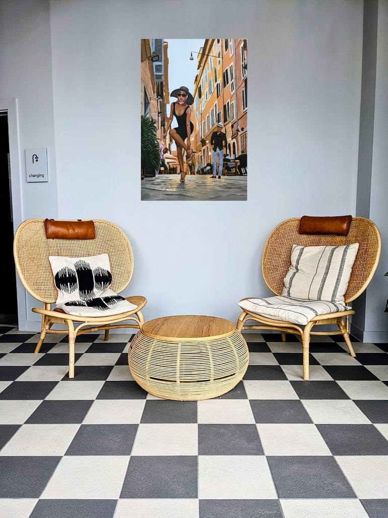 Original Realism Men Painting by Evgeniya Roslik