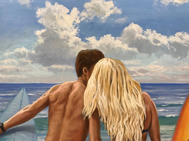 Original Realism People Painting by Evgeniya Roslik