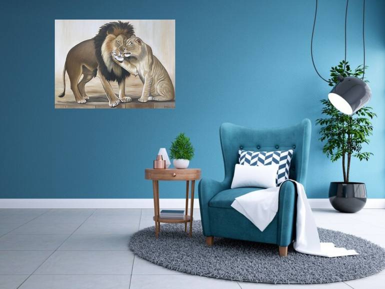 Original Realism Animal Painting by Evgeniya Roslik