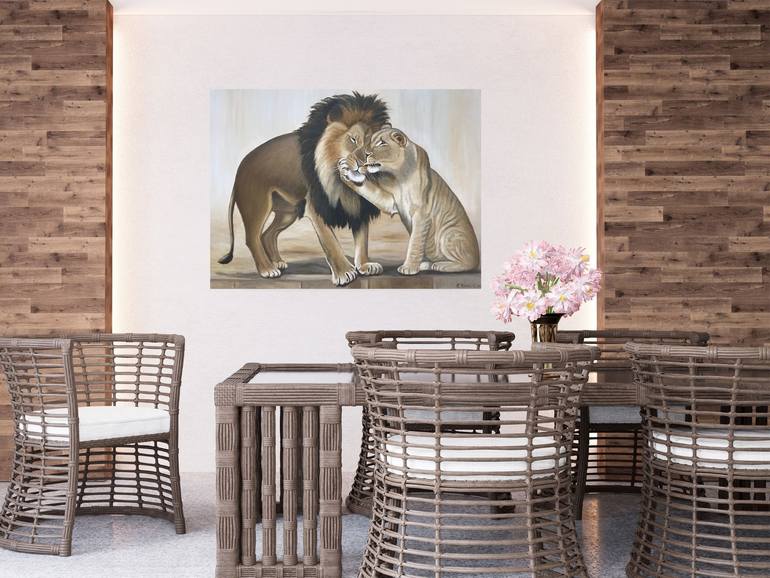 Original Realism Animal Painting by Evgeniya Roslik