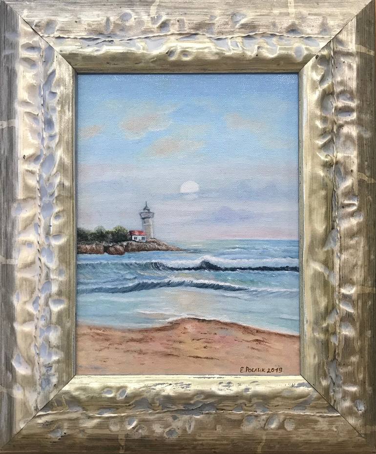 Original Realism Seascape Painting by Evgeniya Roslik