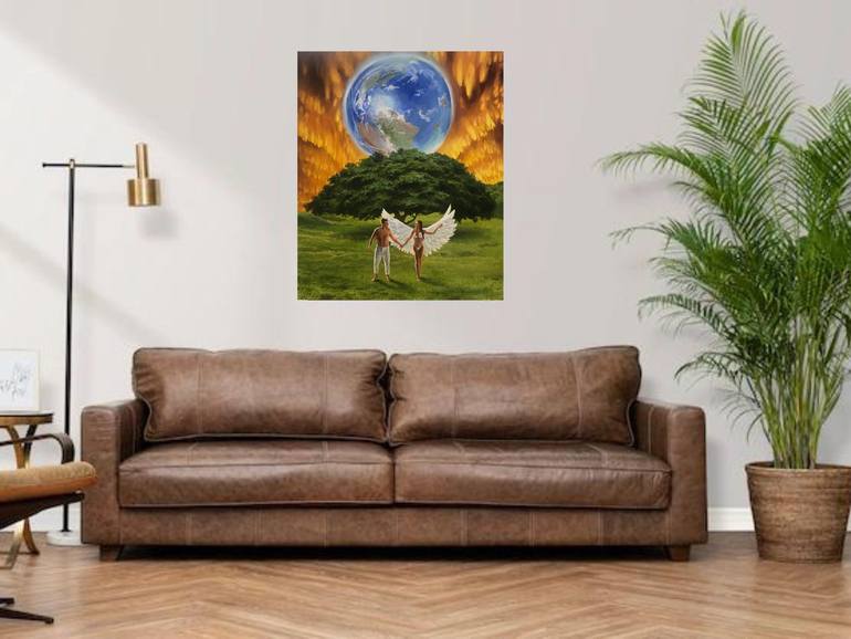 Original Realism People Painting by Evgeniya Roslik