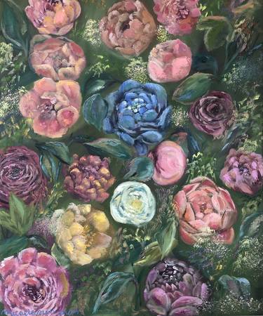 Original Fine Art Floral Paintings by Micaela Summers