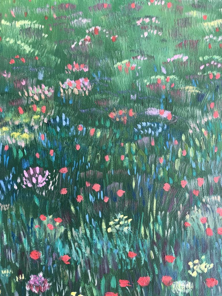 Original Impressionism Garden Painting by Micaela Summers