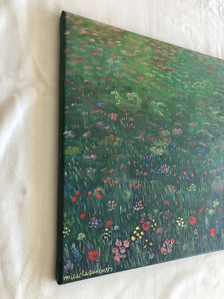 Original Impressionism Garden Painting by Micaela Summers