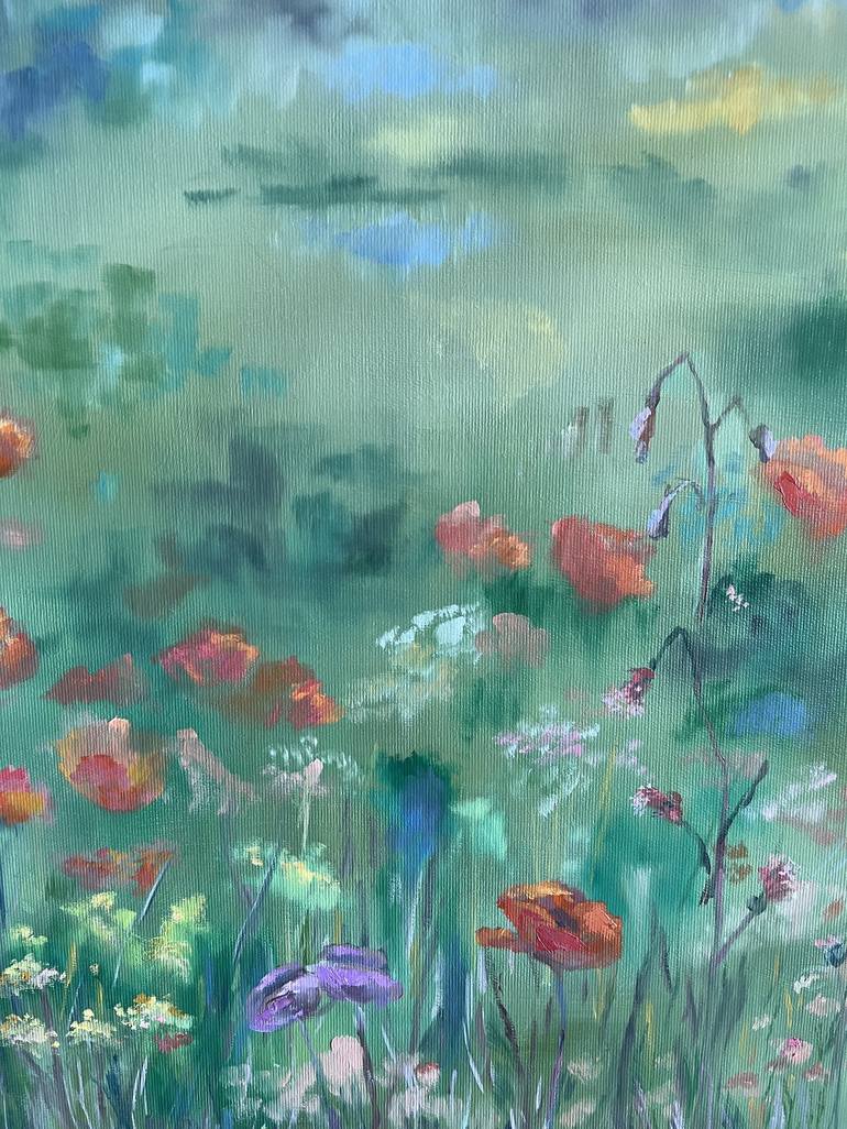 Original Impressionism Garden Painting by Micaela Summers