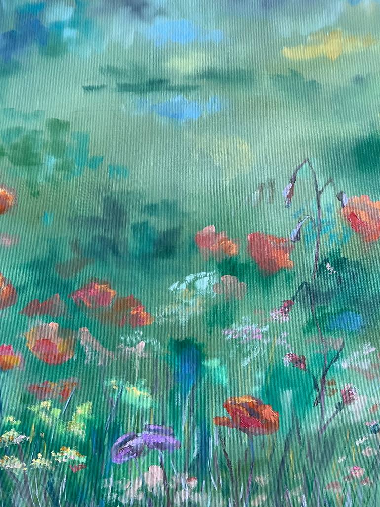 Original Impressionism Garden Painting by Micaela Summers