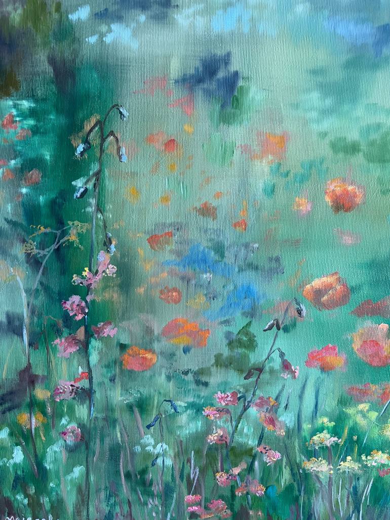 Original Impressionism Garden Painting by Micaela Summers
