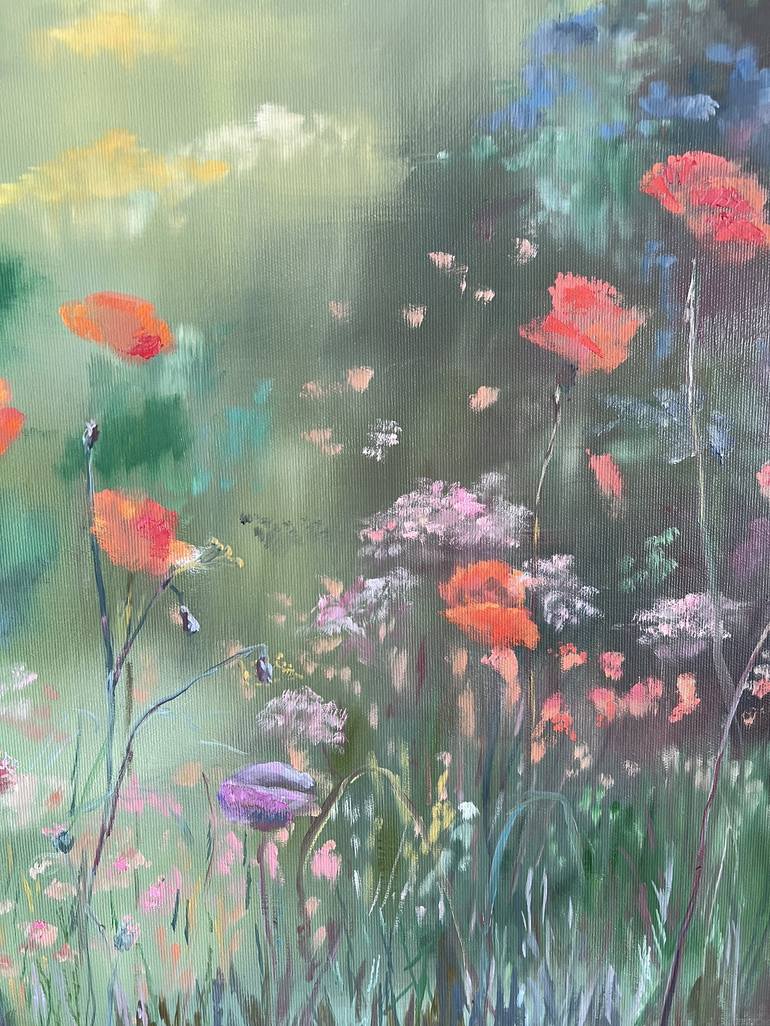 Original Impressionism Garden Painting by Micaela Summers