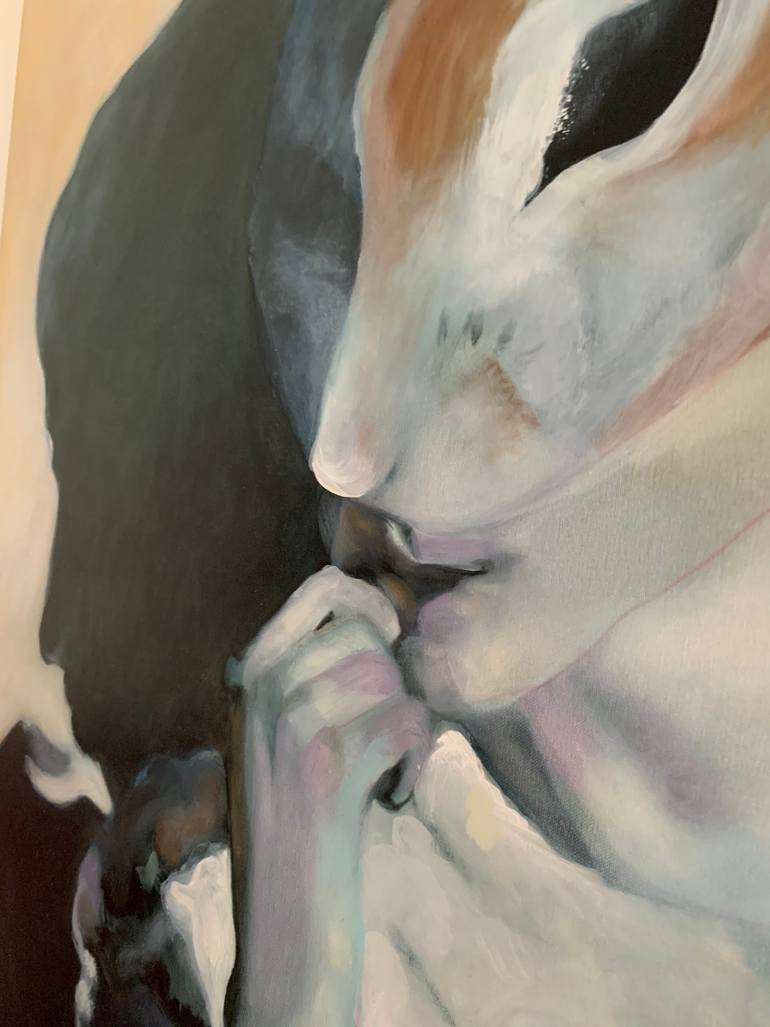 Original Surrealism People Painting by Pirotte Nathalie