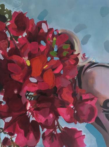 Original Figurative Floral Paintings by Pirotte Nathalie