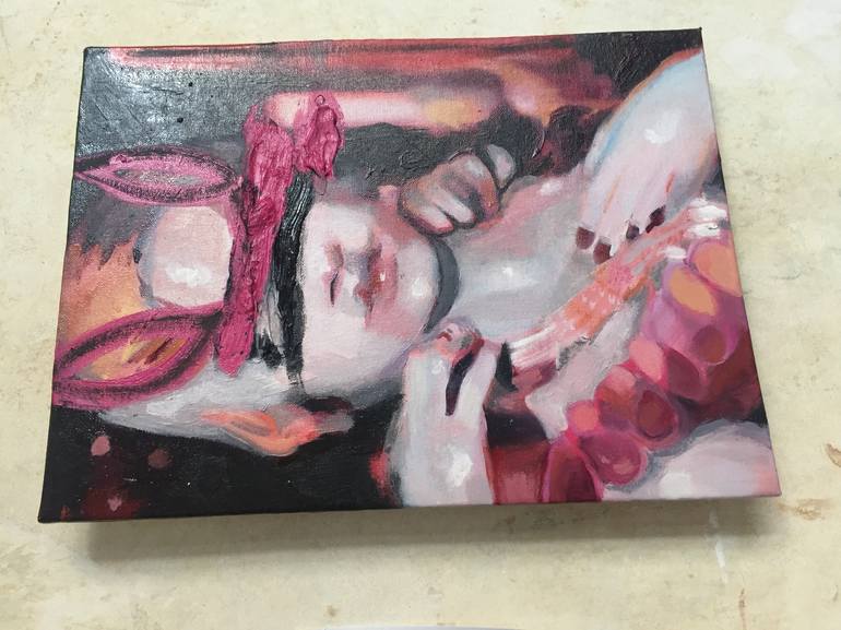 Original Portraiture People Painting by Pirotte Nathalie