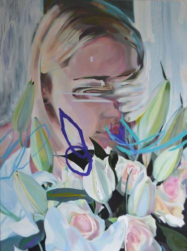 Original Expressionism Portrait Paintings by Pirotte Nathalie