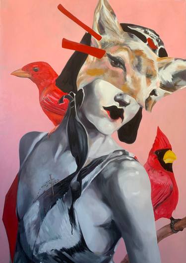 Original Figurative Portrait Paintings by Pirotte Nathalie