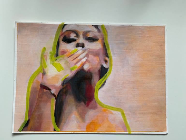 Original Figurative People Painting by Pirotte Nathalie