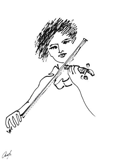 The violinist plays magic music thumb