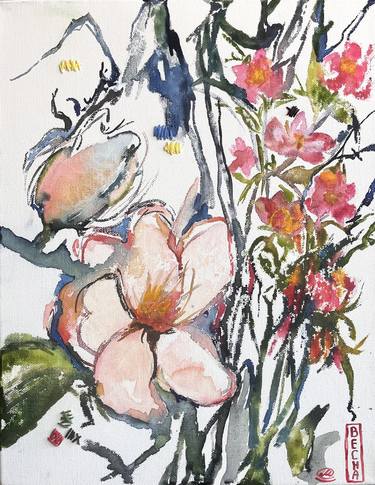 Print of Abstract Expressionism Botanic Paintings by Maryna Kovalchuk