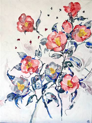 Print of Expressionism Botanic Paintings by Maryna Kovalchuk